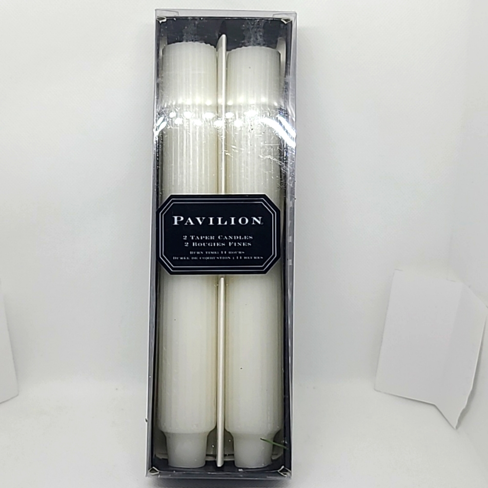 Two Taper Candles Pavilion 22cm